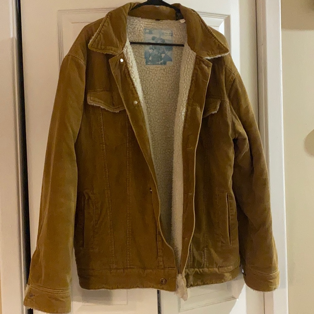 Corduroy Shearling Fleece Lined Jacket